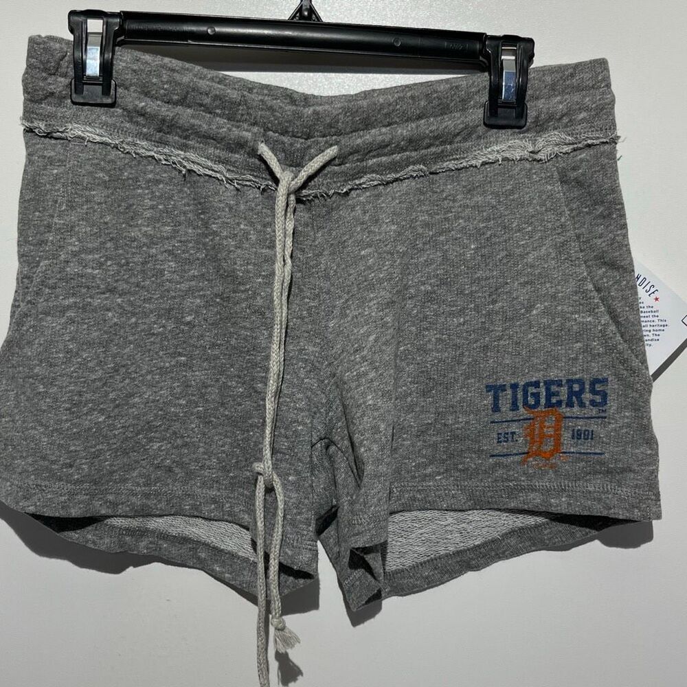 General‎ Merchandise Women's Gray Detroit Tigers Athletic Shorts Small NWT